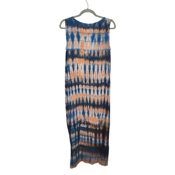 Raquel Allegra Silk Slip Dress Womens XS 0 Blue Tigers Eye Tie Dye Slip - Picture 5 of 8